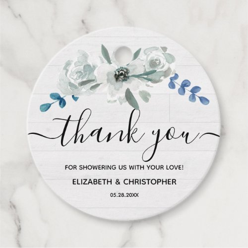 Rustic Watercolor floral baby shower Thank You  Favor Tags