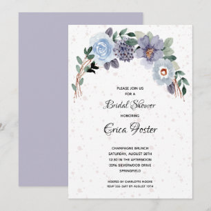 Rustic Watercolor Floral Bridal Shower Invitation