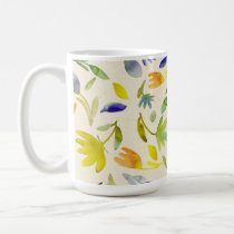 Rustic Watercolor Floral Garden Botanical Coffee Mug