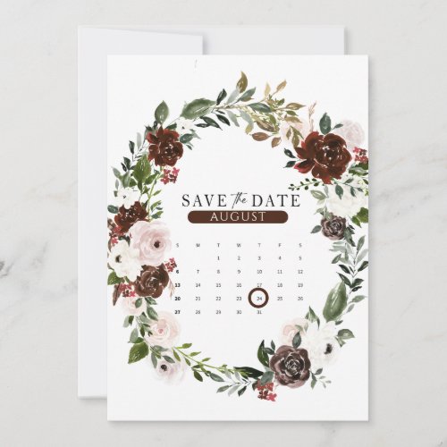 Rustic Watercolor Floral Geometric Wedding Save The Date