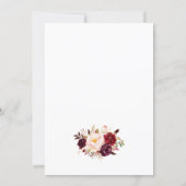 Rustic Watercolor Floral Wreath Bridal Shower Invitation (Back)