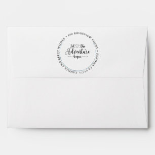 Rustic Watercolor Forest Wedding Return Address Envelope