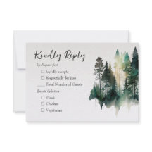 Rustic Watercolor Forest Wedding 
