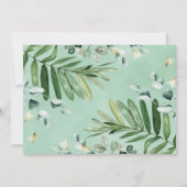 Rustic Watercolor Greenery Forest Boy Baby Shower Invitation (Back)