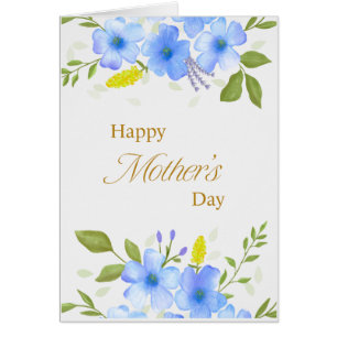 Rustic Watercolor Hydrangea Mother's Day Card