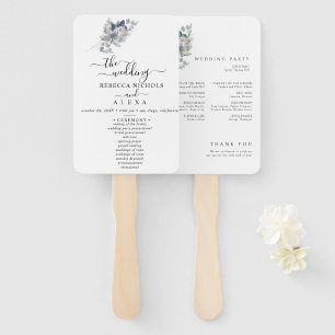 Rustic Watercolor Illustration Floral Arrangement Hand Fan