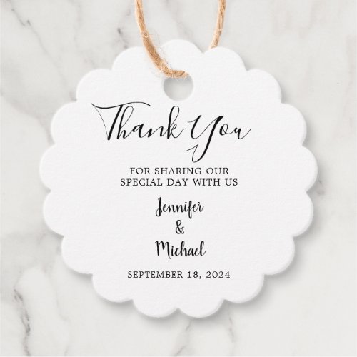 Rustic watercolor leaves country Wedding Thank You Favor Tags