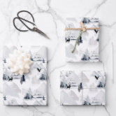 Elegant Christmas Gold Burgundy Kraft Wrapping Paper Sheets