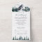 Rustic Watercolor Mountain Forest Winter Wedding