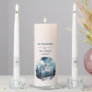 Rustic Watercolor Mountain Forest Winter Wedding Unity Candle Set