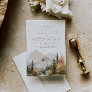 Rustic Watercolor Mountain Wedding Details Card