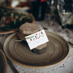 Rustic Watercolor Mountains Wedding Place Card