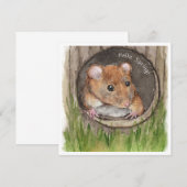 Rustic Watercolor Mouse (Front/Back)