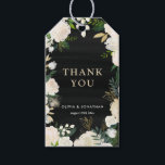 Rustic Watercolor Pale Peonies Thank You Gift Tags<br><div class="desc">A customizable thank you gift tag featuring watercolor illustrations of peonies,  foliage with faux gold foil and gold glitter accents. The background is faux chalkboard. This is a part of a wedding collection,  matching items are available.</div>