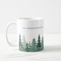 Rustic Watercolor Pine Forest Winter Wedding   Coffee Mug