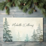 Rustic Watercolor Pine Forest Woodland Business Card at Zazzle