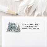 Rustic Watercolor Pine Tree Winter Address Label<br><div class="desc">Watercolor green pine tree return address label.  Visit our shop to view a large assortment of address labels.</div>