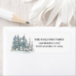 Rustic Watercolor Pine Tree Winter Address Label<br><div class="desc">Watercolor green pine tree return address label.  Visit our shop to view a large assortment of address labels.</div>