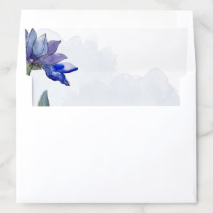 Rustic Watercolor Purple Daisy Lavender Envelope Liner