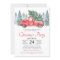 Rustic Watercolor Red Truck Christmas Party