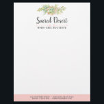 Rustic Watercolor Succulent Desert Cactus Boho Letterhead<br><div class="desc">Sweet, airy pastel watercolor succulents paired with light rustic wood: boho chic beautiful! This design is soft and whimsical, with an elegant feminine balance. Blissful desert cacti and botanical elements set a charming focus in this nature-inspired design. Perfect for trendy bohemian boutiques and beyond! • Customize it! Follow the template...</div>