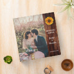Rustic watercolor sunflower wood Wedding album 3 Ring Binder<br><div class="desc">Create your own rustic watercolor sunflower on barn wood photo Wedding album.
Beautiful album to keep all your beautiful wedding memories.
You can add your own photo,  add your own text and names.</div>