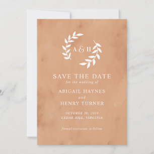 Rustic Watercolor Wedding Save The Date