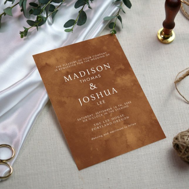  Rustic Watercolor Wild Greenery Fern Wedding Invitation (Creator Uploaded)