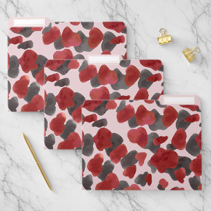 Rustic Watercolor Winter Animal Print File Folder