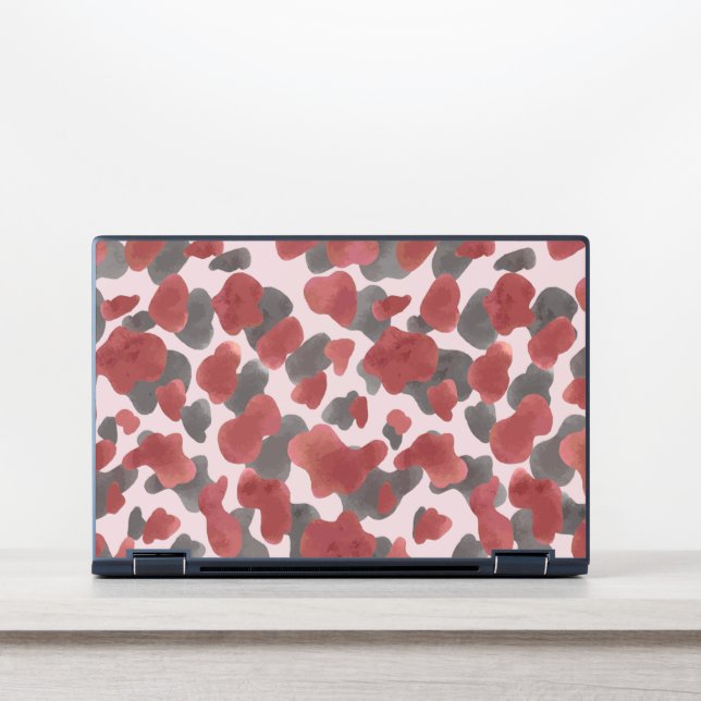 Rustic Watercolor Winter Animal Print HP Laptop Skin (Front)