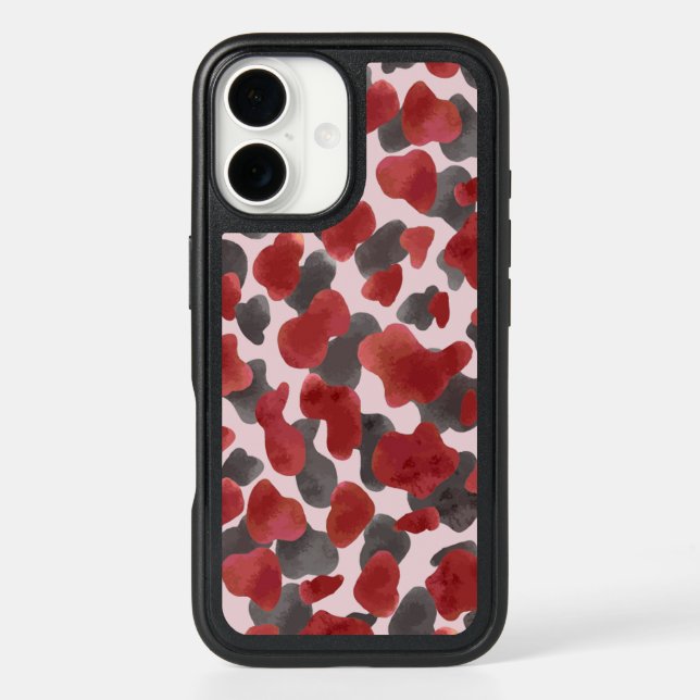 Rustic Watercolor Winter Animal Print Otterbox iPhone Case (Back)