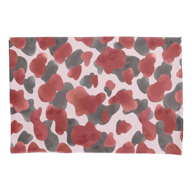 Rustic Watercolor Winter Animal Print Pillow Case (Front)