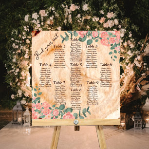 Rustic Watercolor Wood Slice Foam Board