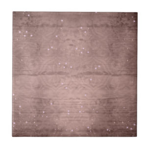 Rustic Watercolor Wood with Sparkles Ceramic Tile