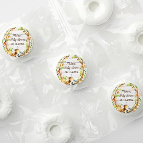 Rustic Watercolor Woodland Animals Baby Shower Life Saver Mints