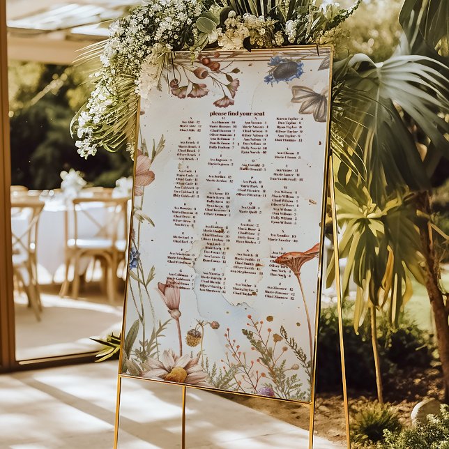 Rustic Watercolor Woodland Wedding Foam Board (Creator Uploaded)
