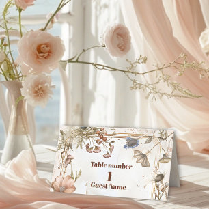 Rustic Watercolor Woodland Wedding Place Card