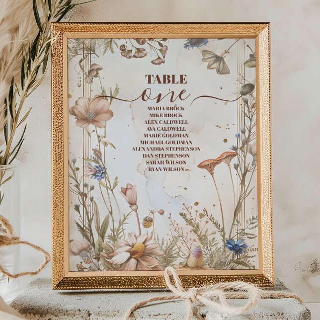 Rustic Watercolor Woodland Wedding Table Number (Creator Uploaded)