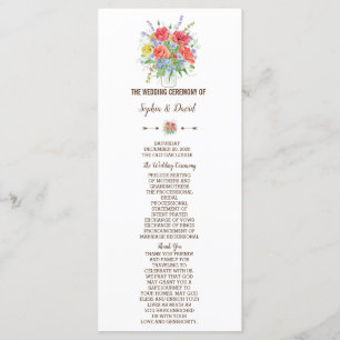 Rustic Watercolour Meadow Wild Flowers Program
