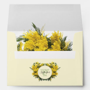 Rustic Wattle Acacia 5x7 Wedding Invitation Envelope