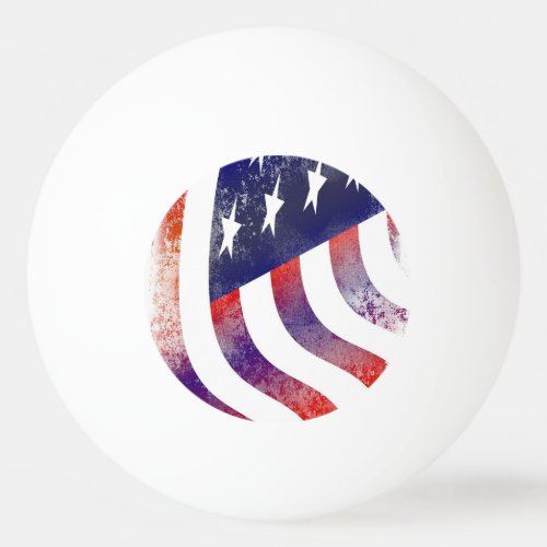 Rustic Wavy Flag of United States    Ping Pong Ball