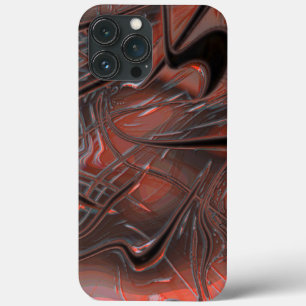Rustic wavy strokes with smoke shadow on hollow    iPhone 13 pro max case