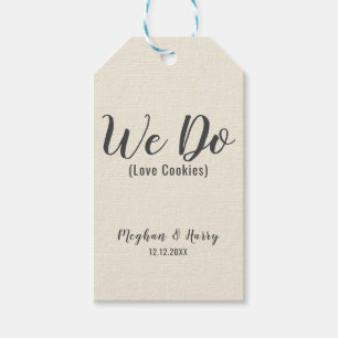 Rustic We Do Love Cookies Custom Favor Gift Tags