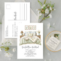 Rustic We Have Moved Elegant Botanical Watercolor