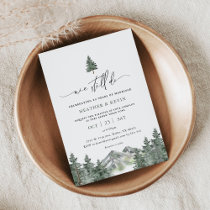 Rustic We Still Do Mountain Vow Renewal Invitation