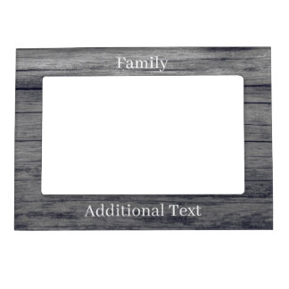 Rustic Weathered Barn Board Grey Gray Wood Grain Magnetic Frame