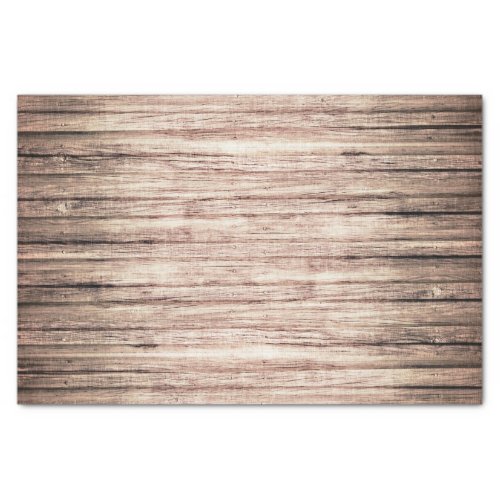 Rustic weathered brown barn wood grain tissue paper