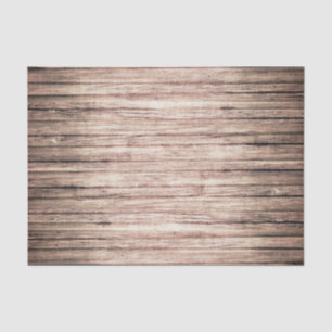 Rustic weathered brown barn wood grain tissue paper