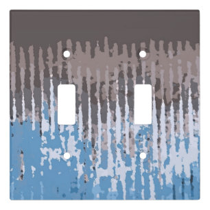 Rustic Weathered/ Brown Blue Design  Light Switch Cover