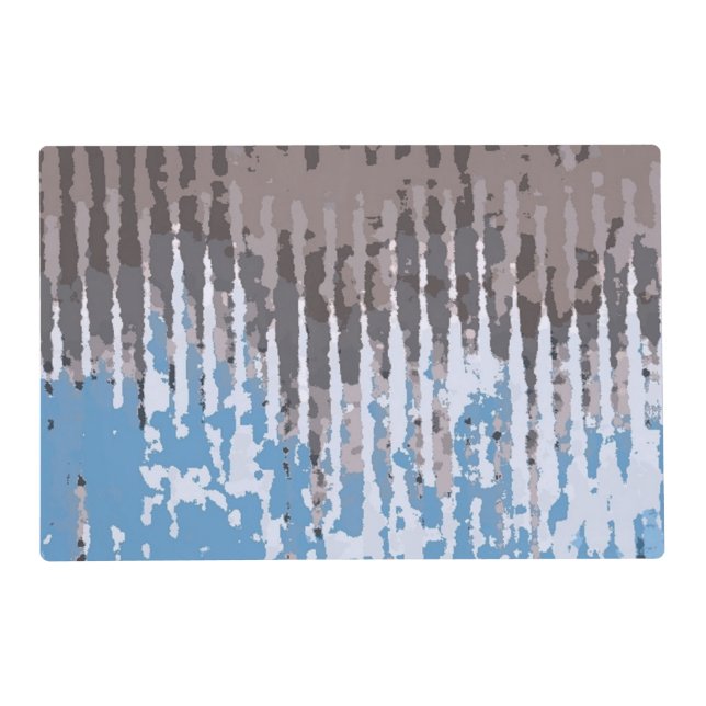 Rustic Weathered/ Brown Blue Design    Placemat (Front)